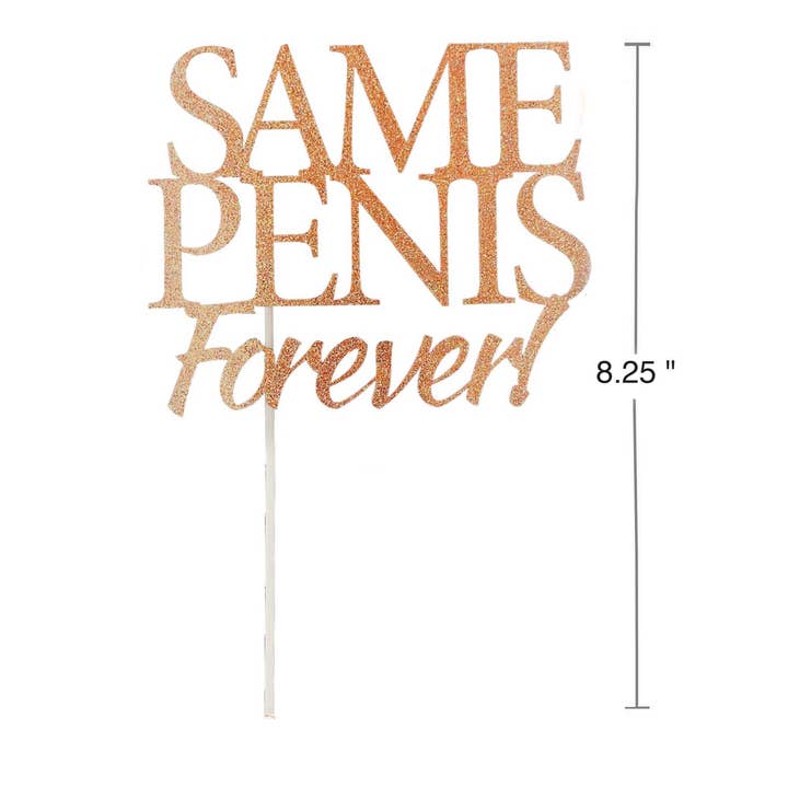 Little Genie Productions – Topper de bolo/cupcake por atacado – Topper Bolo Glitterati Mesma Penis Forever