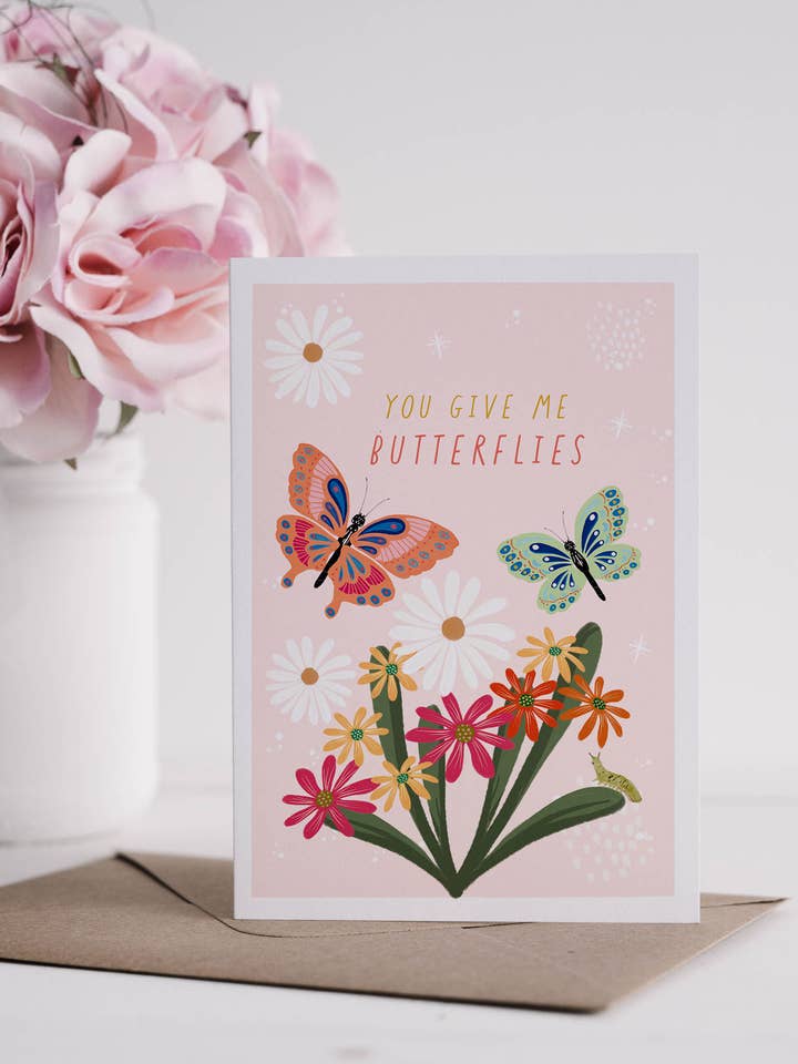 Just to say Butterflies Love Card for wholesale by Emma Bryan Design