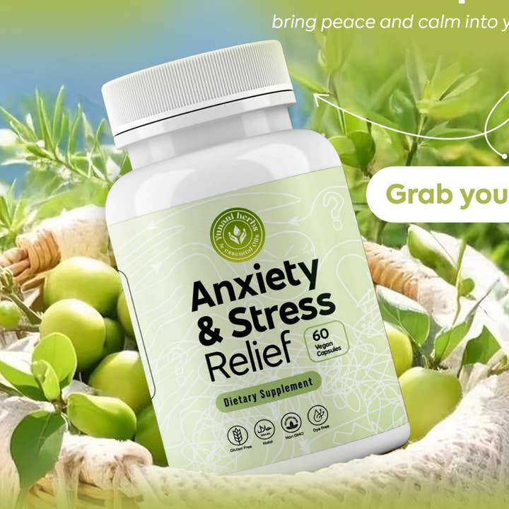 Stress & Anxiety Relief Vegan Capsules for wholesale by Yunani Herbs & essential Oils