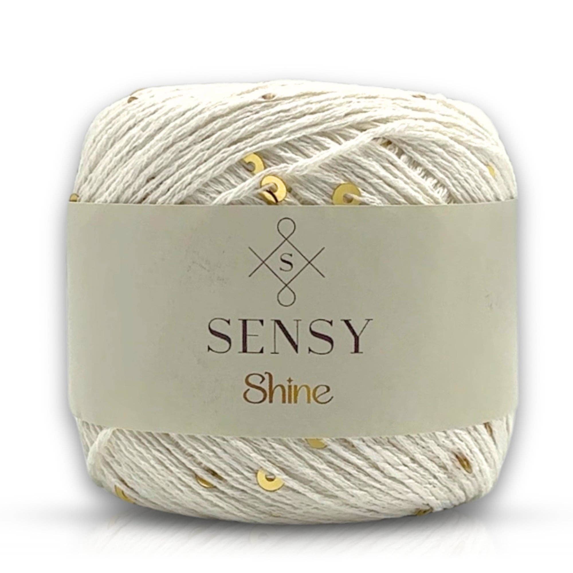 Sensy - Wholesale Yarn - Sensy Shine Yarn, 3.5 oz, 340 yards, Gauge 2 Fine22