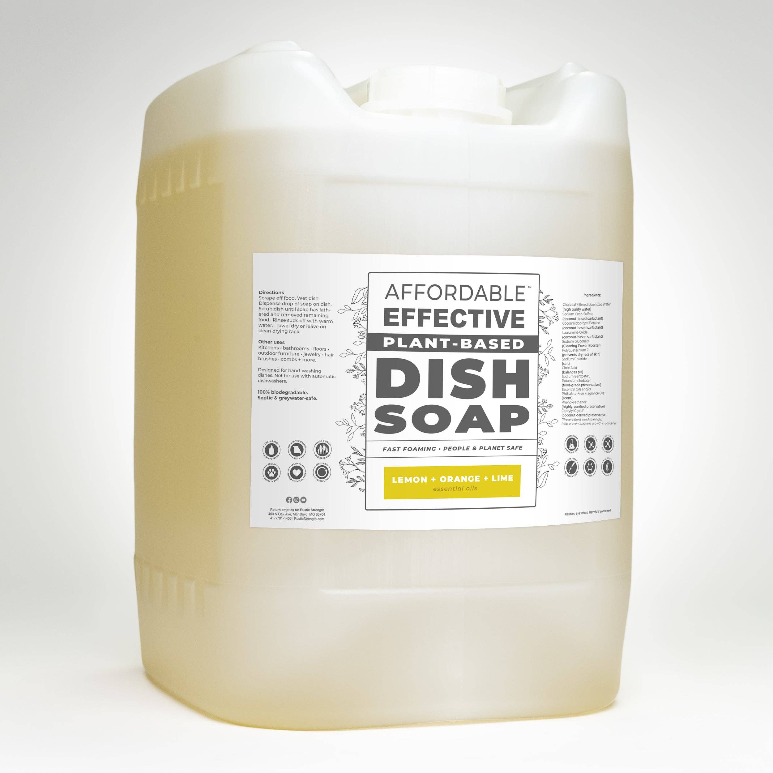 Rustic Strength - Wholesale Dish Soap - Affordable • Effective • Plant-Based |  Dish Soap2