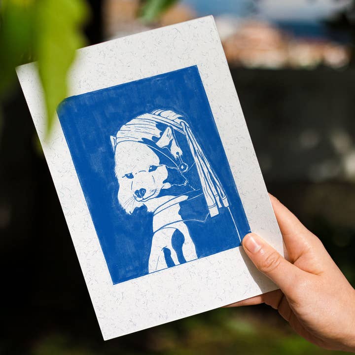 felgsara - Wholesale Art Print - Illustration "Floof with a Pearl Earring"