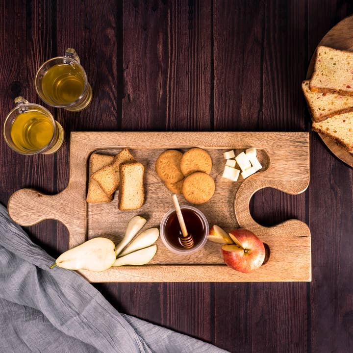Jigsaw Puzzle Cheese Board for wholesale by Kudrati LLC