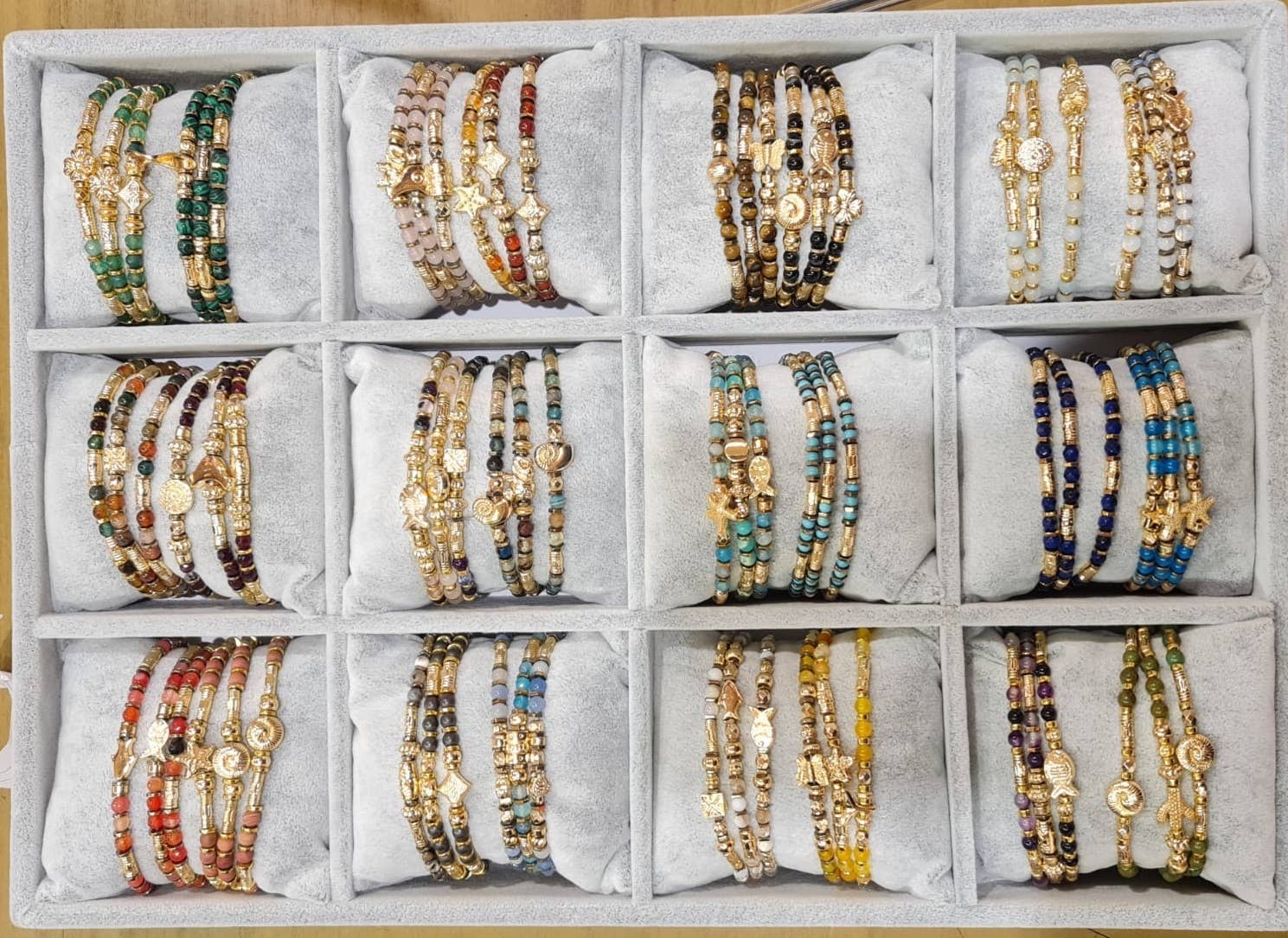 Mendoza – Pulseira de missangas por atacado – Pulseiras de pedras preciosas, pulseiras boho, pulseiras de pedras mistas4