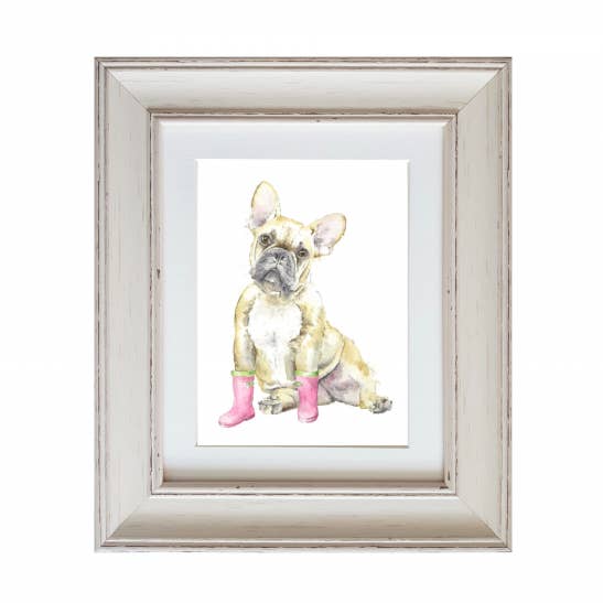 Poppy’s Pink Wellies Medium Framed for wholesale by Love Country