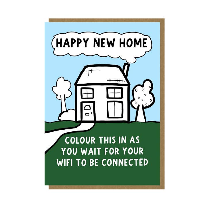 Colour in Home - No Wifi Card - 5x7" for wholesale by Pickled Prints