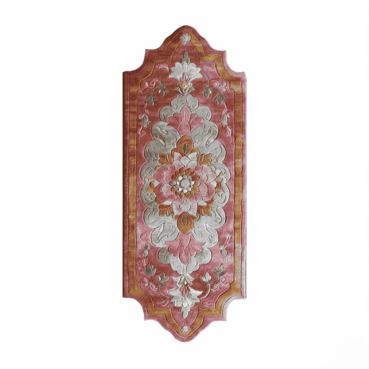 Weicher, handgetufteter Wollteppichläufer in Blush. für den Großhandel von Maia Homes