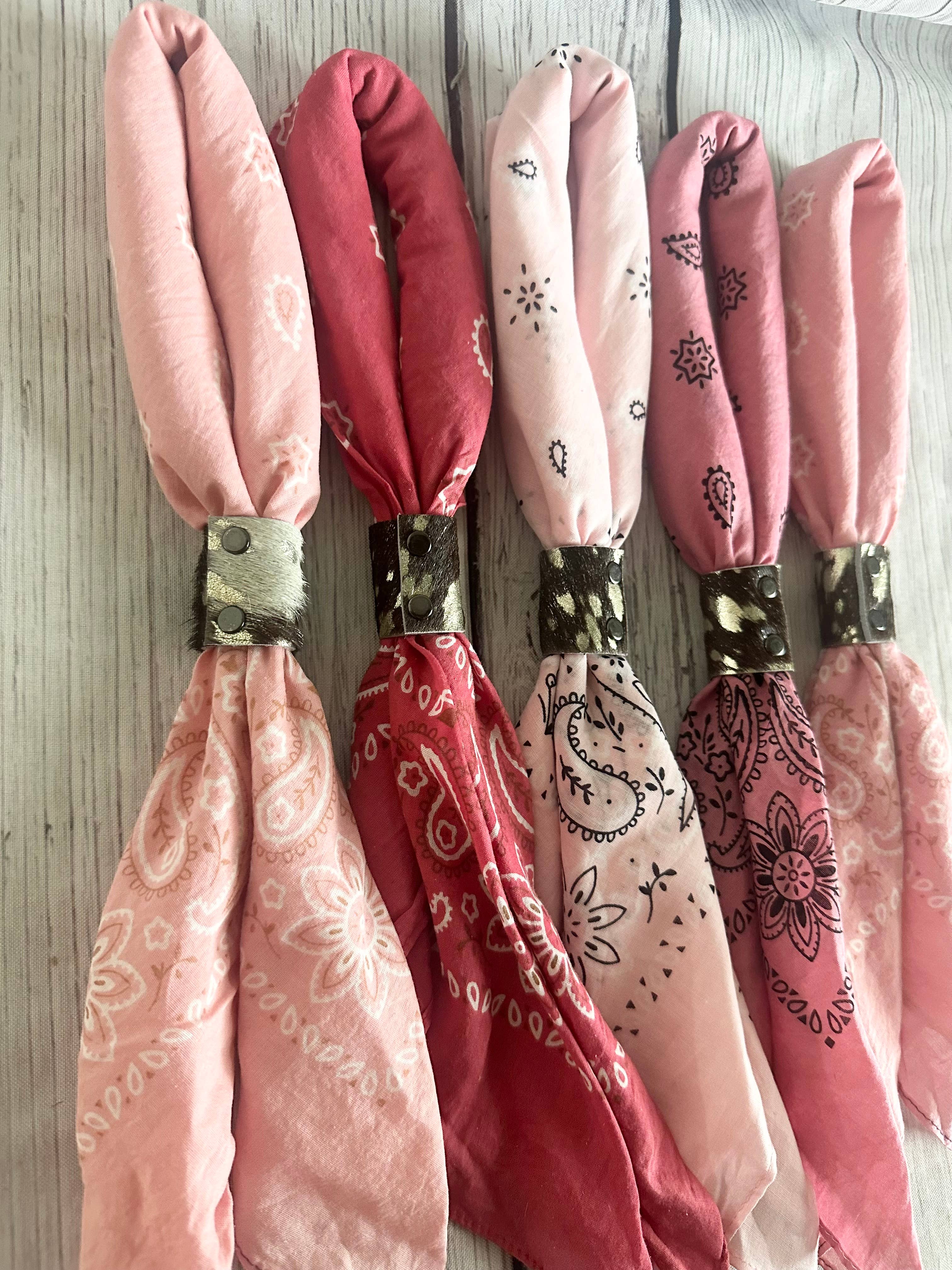 Boots Are My Roots - Wholesale Bandana - Women's - Pink Hand Dyed Bandanas 1