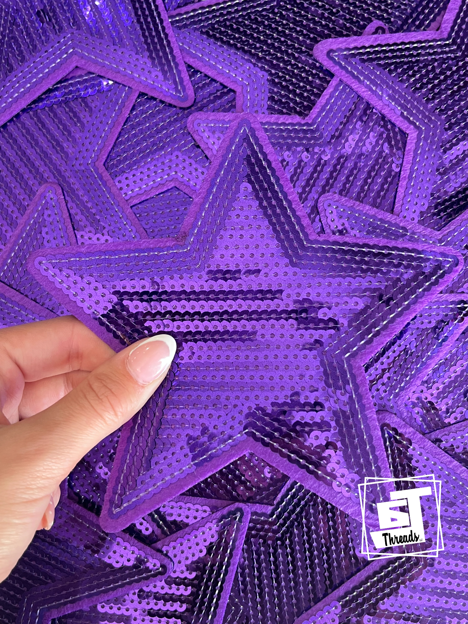 6j Threads LLC - Wholesale Patch - Sequin Stars….Patches only7