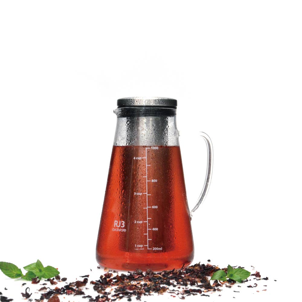 Ovalware - Wholesale Coffee Machine - Airtight Cold Brew Iced Coffee Maker Pitcher and Tea Infuser with Spout | 1.0L 9
