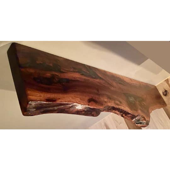 Steel Oak - Wholesale Wall Mounted Shelf - Live Edge Walnut Floating Shelves w/Beautiful Grain Patterns5