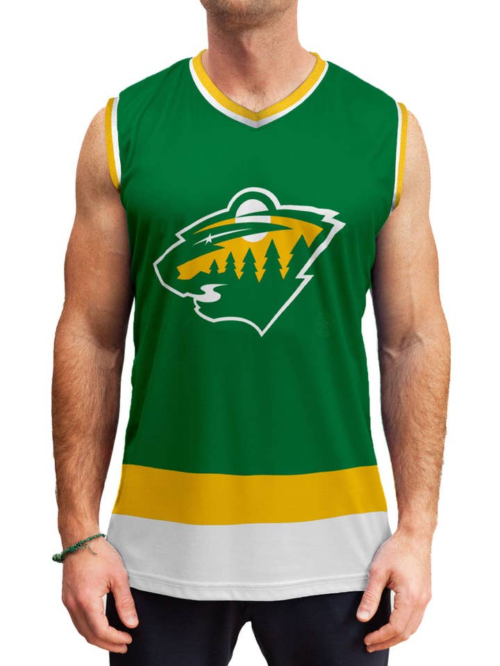 Minnesota Wild Alternate Hockey Tank for wholesale by Bench Clearers