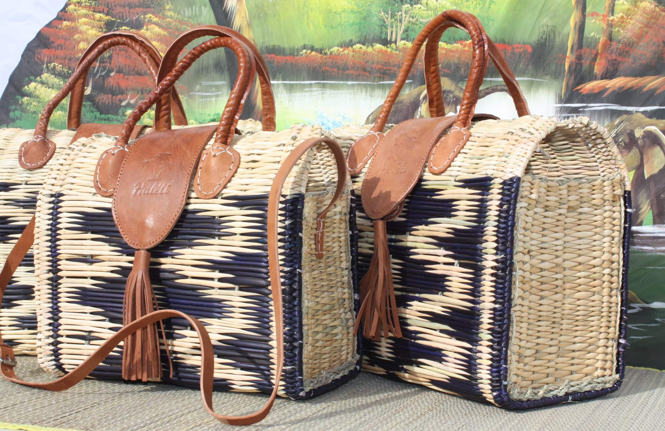 Boutique Huléti – Saco de praia por atacado – Bolsa mala azul com fechamento magnético de couro - Bolsa original excepcional - CRIAÇÃO ÚNICA HULÉTI5