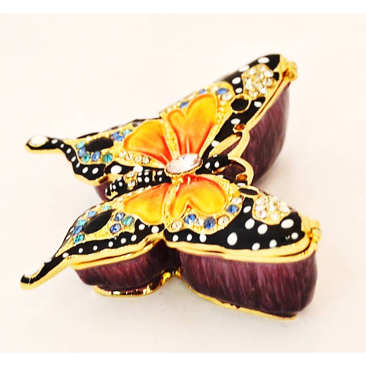 Ciel Collectables – wholesale Jewellery box/organiser – Butterfly Trinket Box with Monarch Coloration