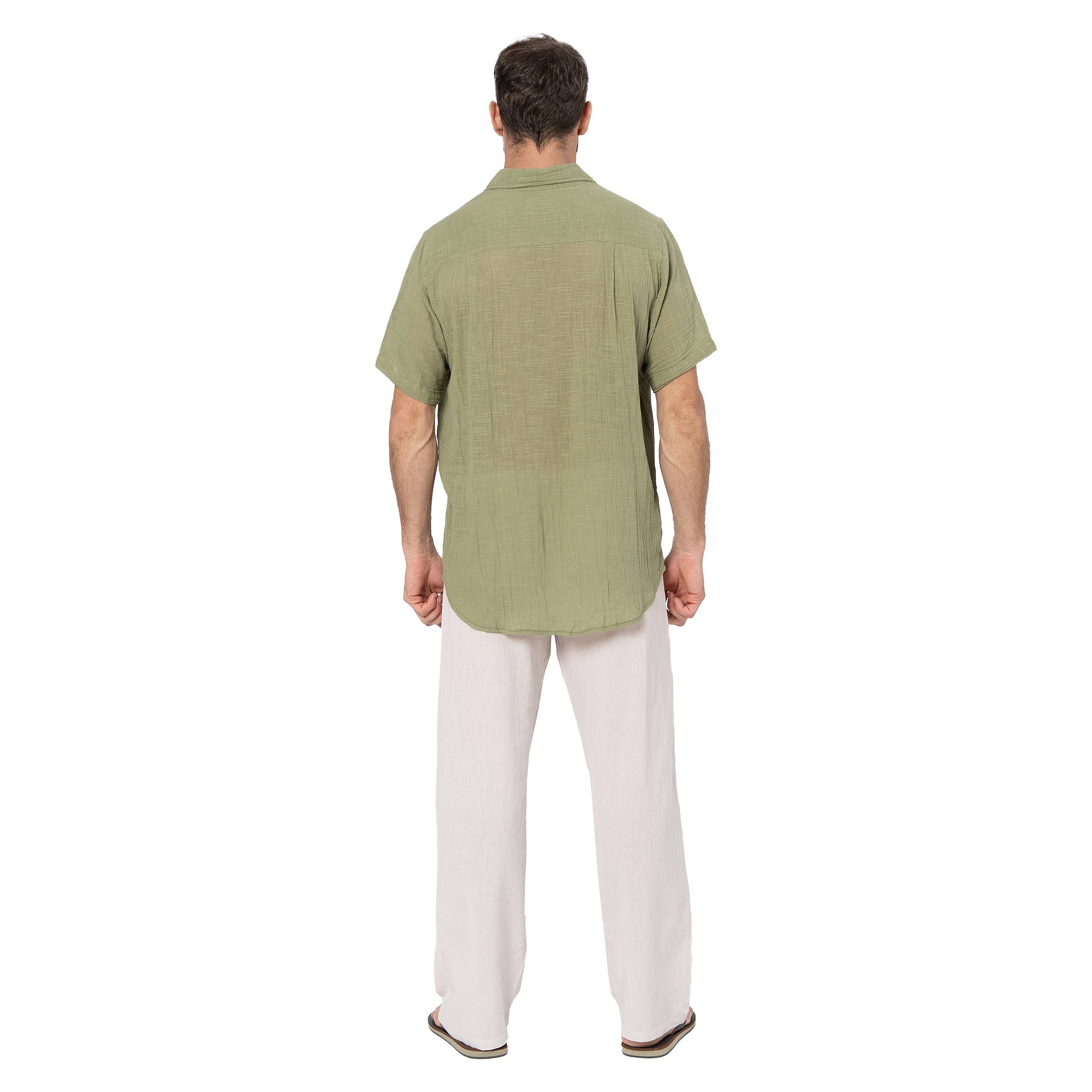 La Mano Boho - Wholesale Button Down Shirt - Men's - HC0200C SHORT SLEEVE SUMMER SHIRT1