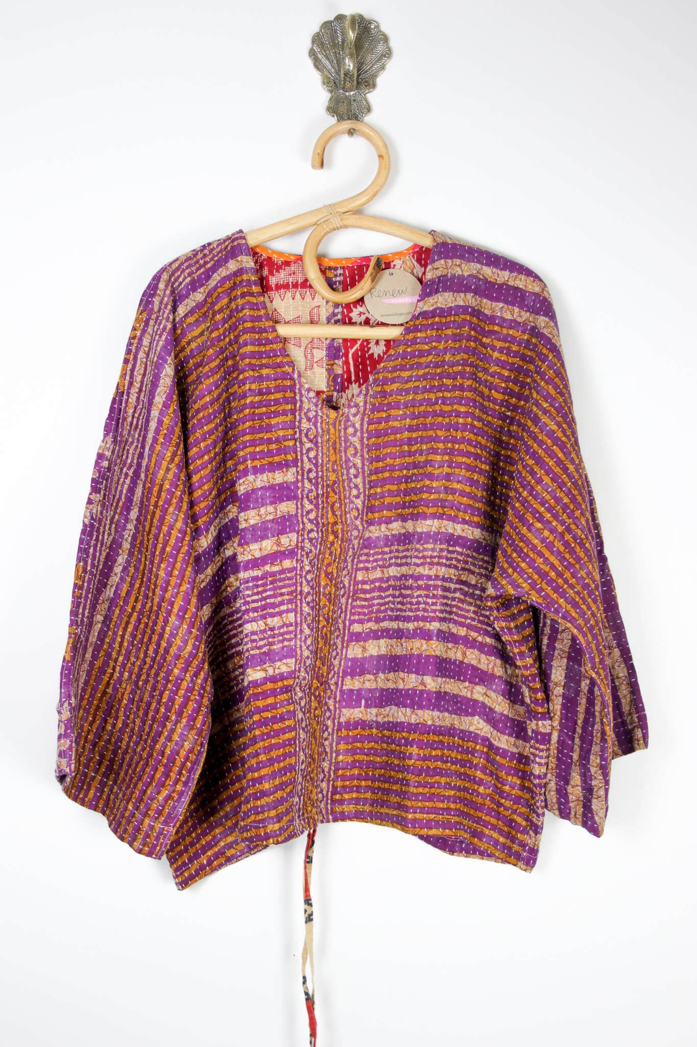 Renew Vintage - Wholesale Blouse - Women's - Kantha Butterfly Top7