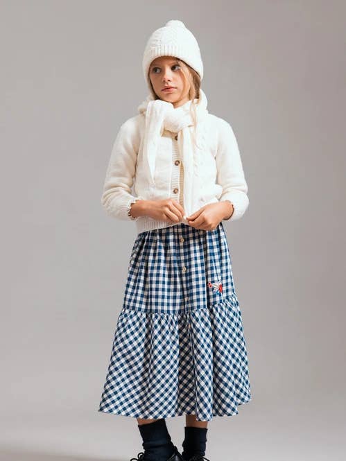 Gonna a Quadri con Ricamo (543690-189) per la vendita all'ingrosso da parte di Lanidor Kids