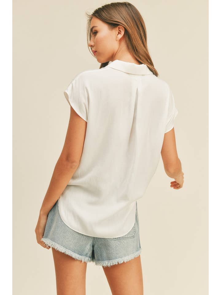 MIOU MUSE – Großhandel Hemd mit Button-down-Kragen – Damen – MMT1194 KNOPF-DOWN-HEMD MIT KAPPENÄRMELN17