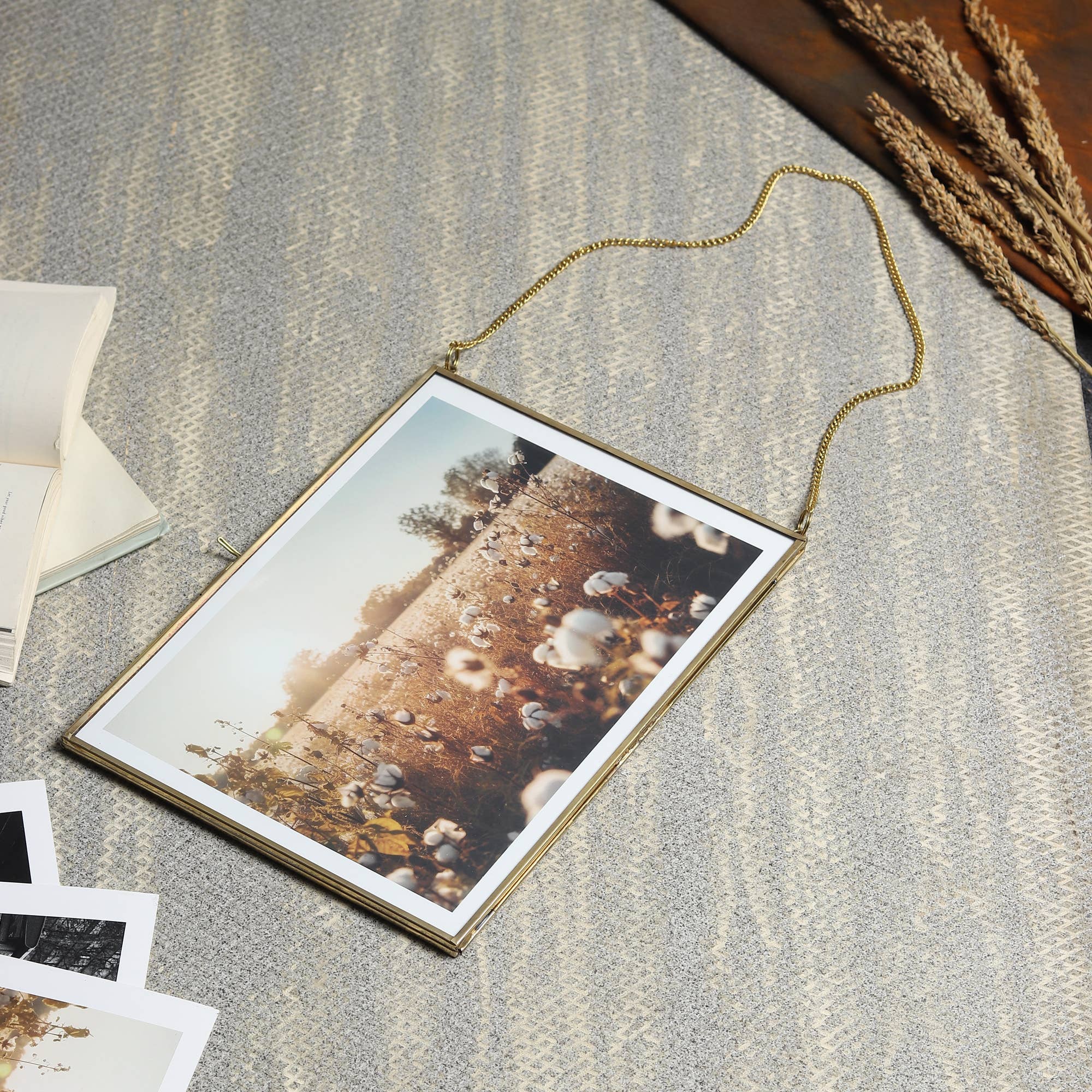 Alza – wholesale Picture frame – Hand-made real Brass and glass photo frame hanging 9