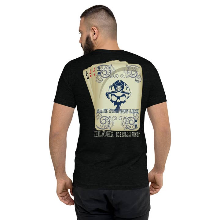 T-shirt athlétique Make Your Own Luck pour la vente par Black Helmet