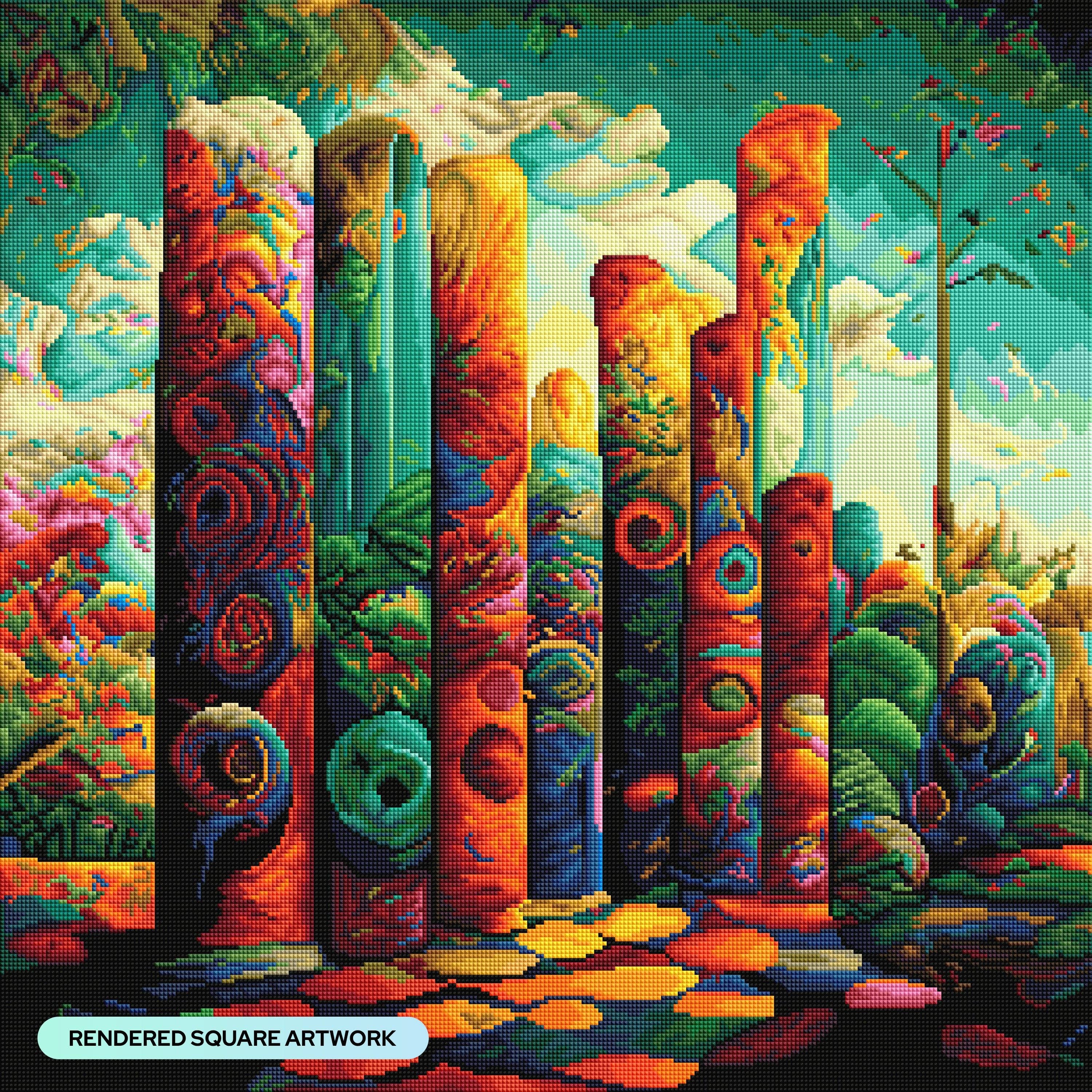 Diamond Art Club - Wholesale DIY Craft Kit - Poles of Color1