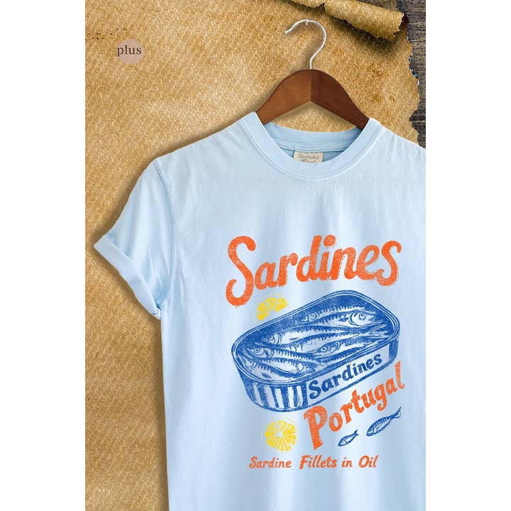 Illustrated Society - Wholesale T-Shirt (Graphic) - Women's - SARDINES PORTUGAL VINTAGE GRAPHIC PLUS TEE
