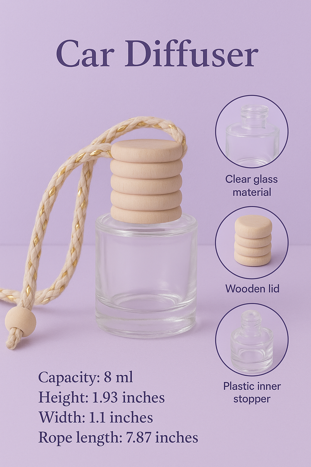 Lunastry - Wholesale Car Freshener - Unisex - Florida Water Car Diffuser 1