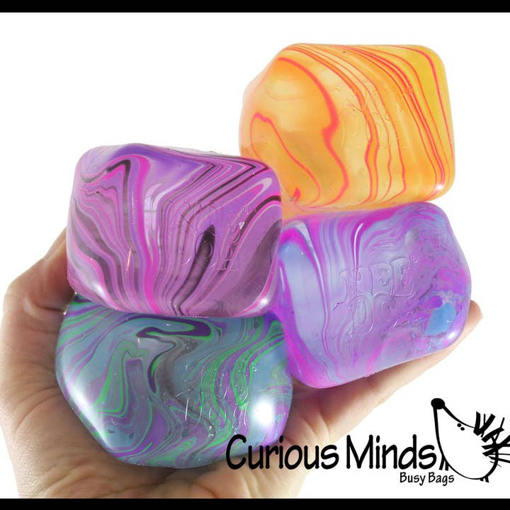 Curious Minds Toys – wholesale Squishy toy – Kids & Baby – 1 Swirl NeeDoh Nice Cube Ice Sugar Ball - Thick Glue/Gel