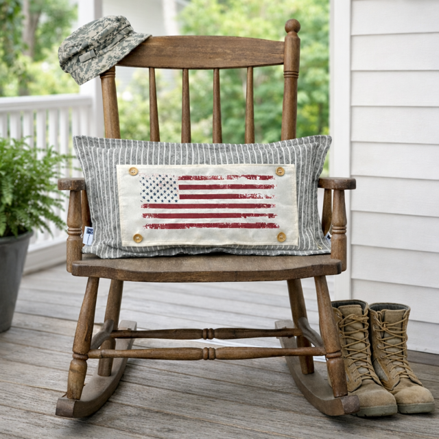 PillowPanels - Wholesale Throw/Decorative Pillow - PANEL ONLY: Summer 4th of July Veteran USA OLD GLORY FLAG6