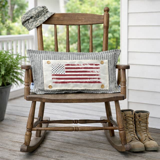 PillowPanels - Wholesale Throw/Decorative Pillow - PANEL ONLY: Summer 4th of July Veteran USA OLD GLORY FLAG6