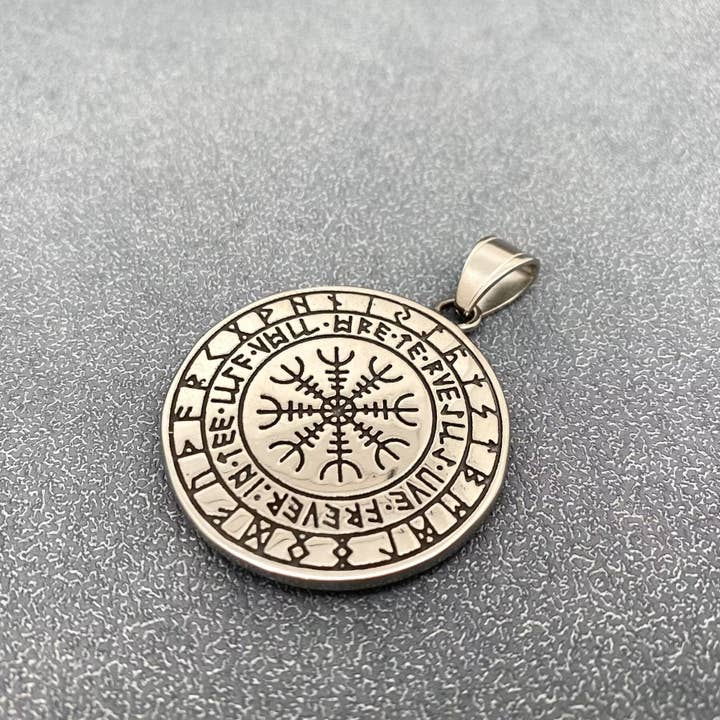 Mio Queena - Wholesale Craft Supplies - Viking Trinity Knot Hammer Rune S.Steel Pendant - MJ/MNP
