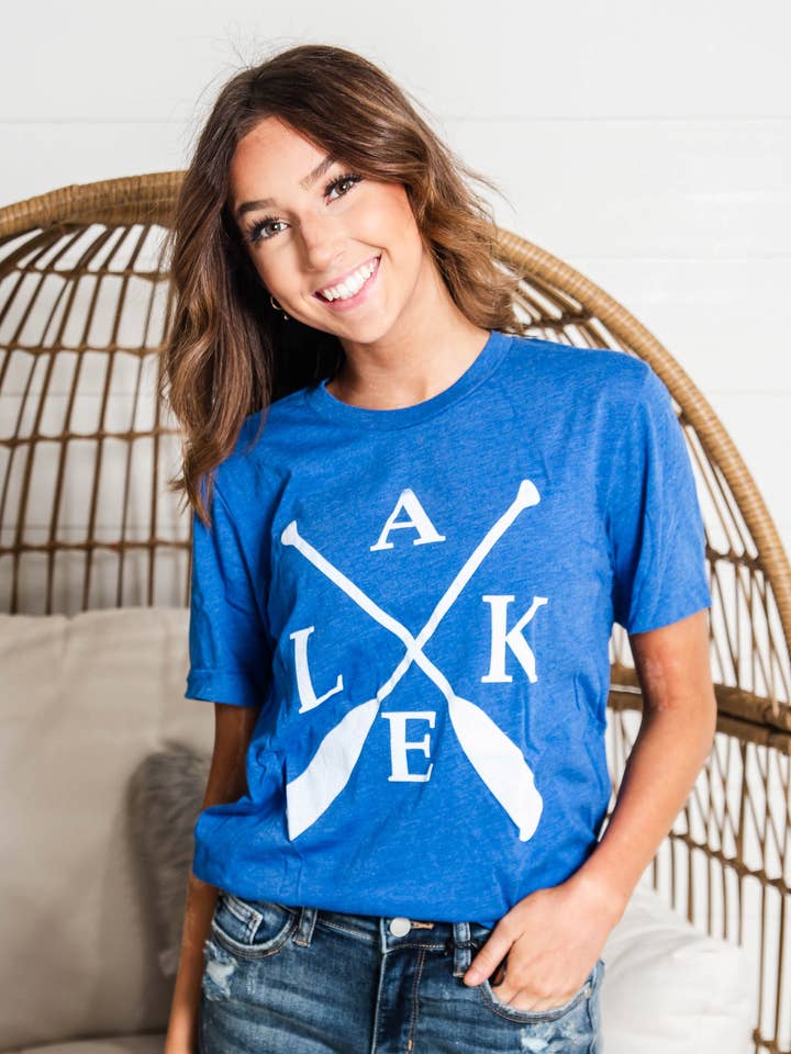 Lake Paddle T-shirt for wholesale by BAD HABIT WHOLESALE