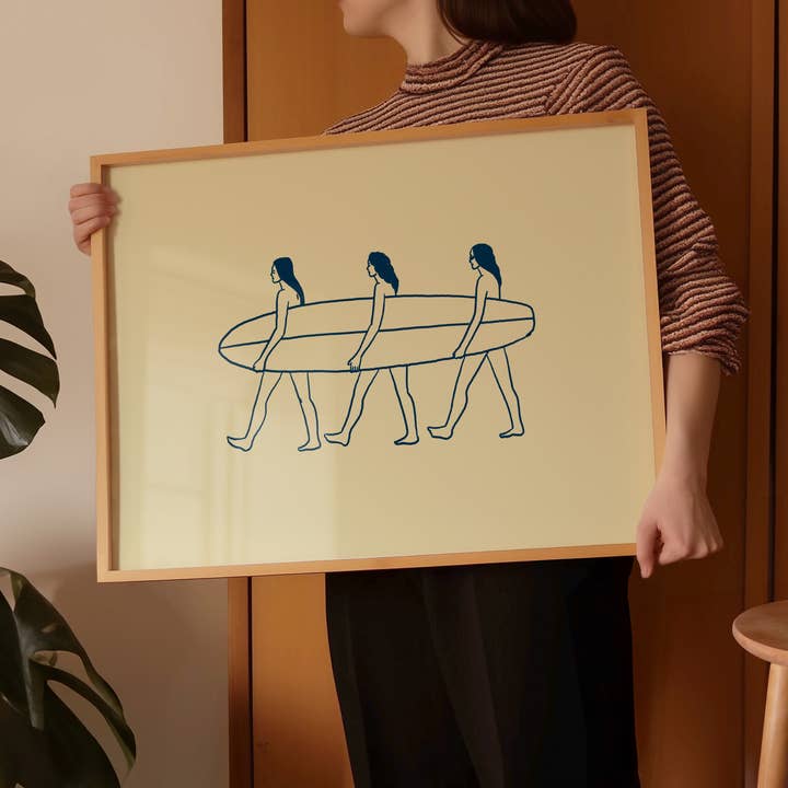 Tumbleweed Design Studio - Wholesale Art Print - Surfers Minimal Art Print