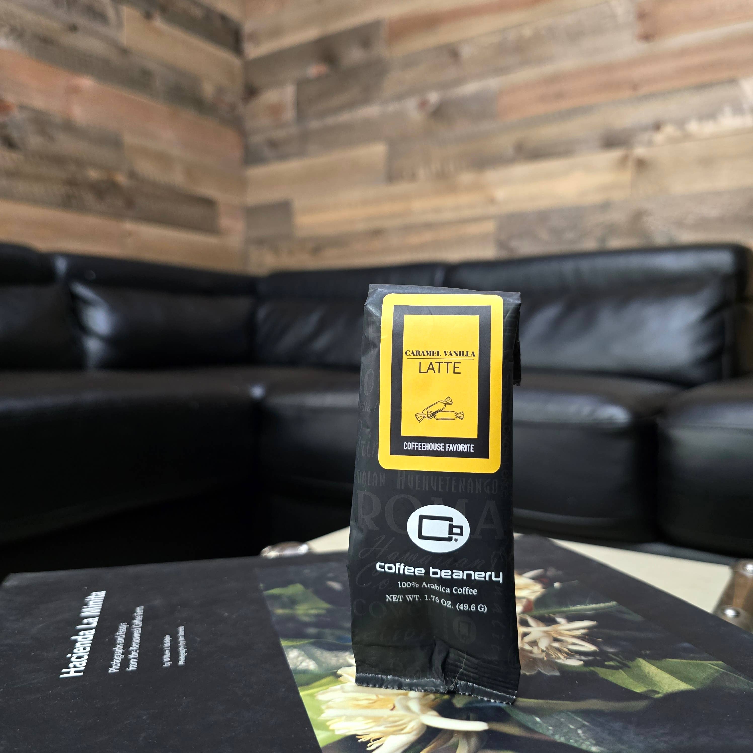 Coffee Beanery - Wholesale Ground Coffee - Caramel Vanilla Latte Coffee | 1.75 oz One Pot Sampler4