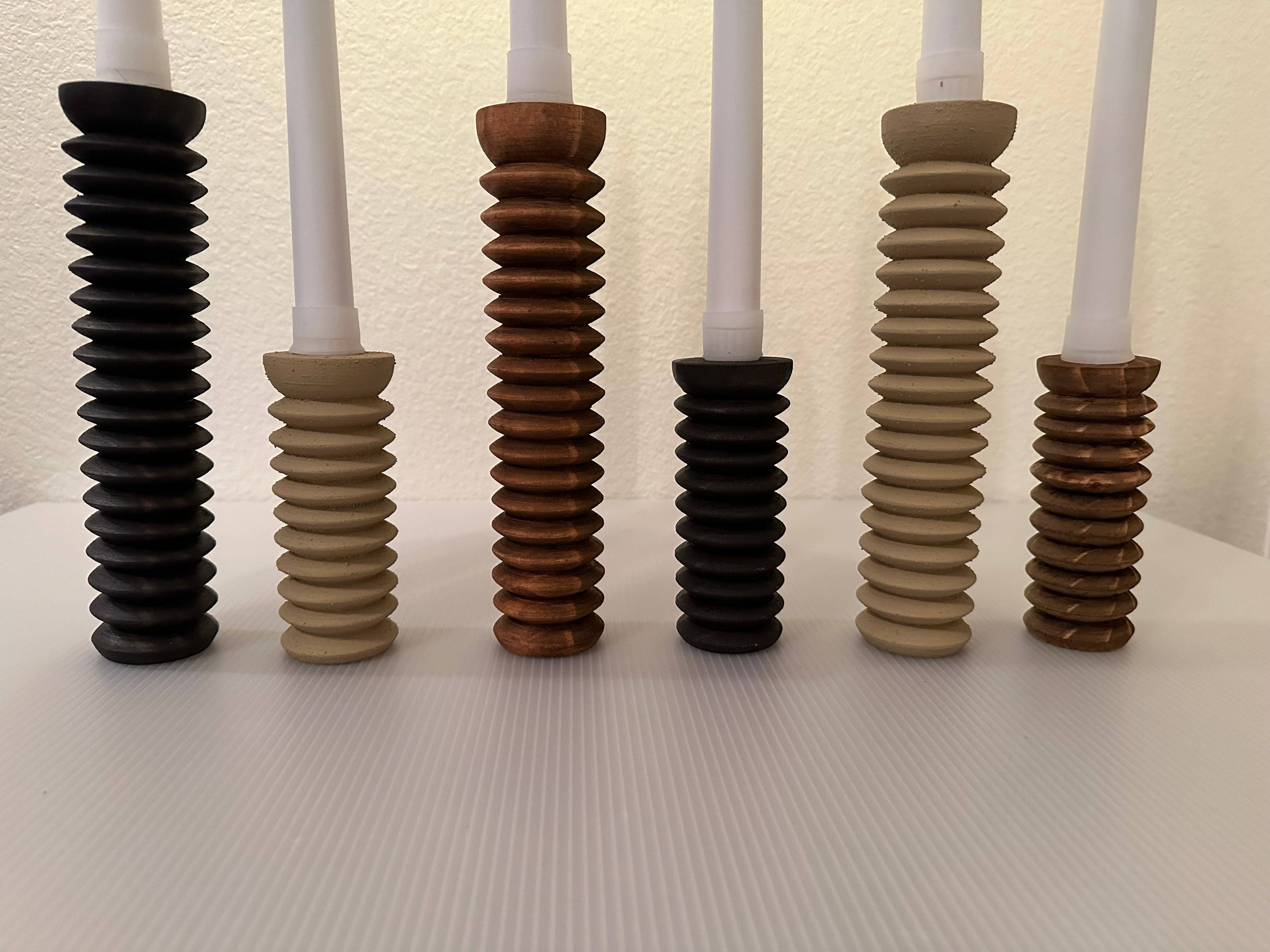 The African Home Goods - Vente Bougeoirs - Bougeoir en pin en spirale | Supports à bougie en bois8