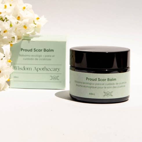 Proud Scar Balm - Trattamento per cicatrici, ustioni e cheloidi per la vendita all'ingrosso da parte di Wisdom Apothecary