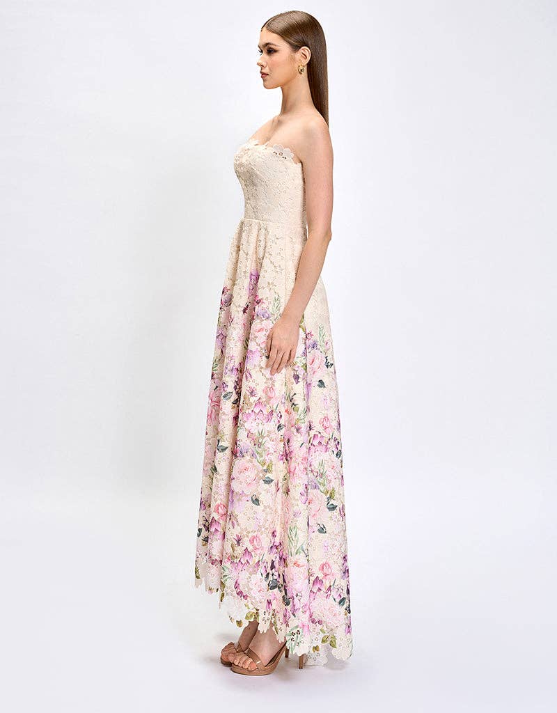 PRINT VIENNA STRAPLESS MIDAXI BL80D12L for wholesale on Faire2