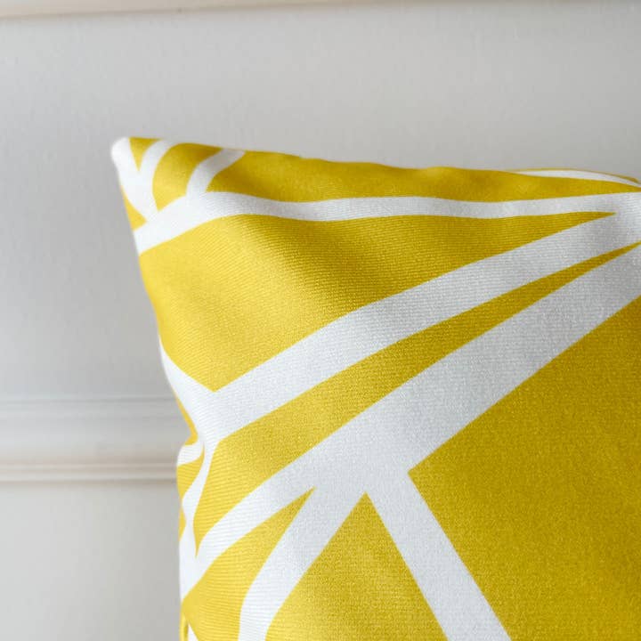 Samarra Home – wholesale Dekorativ kudde – Gul geometrisk kudde, Vibrerande kudde, Dekorativ soffa