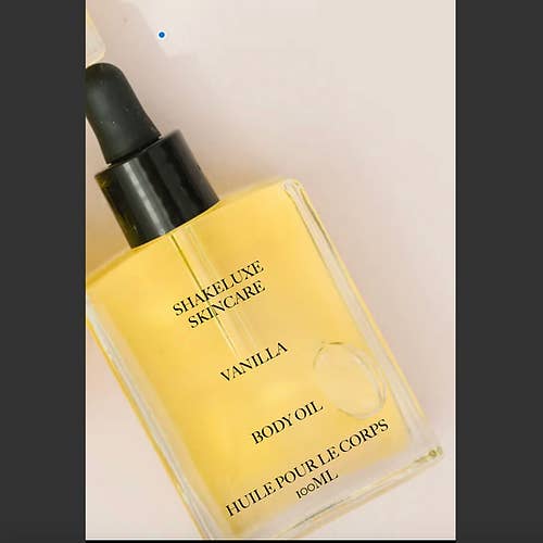 Vanilla Body Oil for wholesale by ShakeLuxe Skincare
