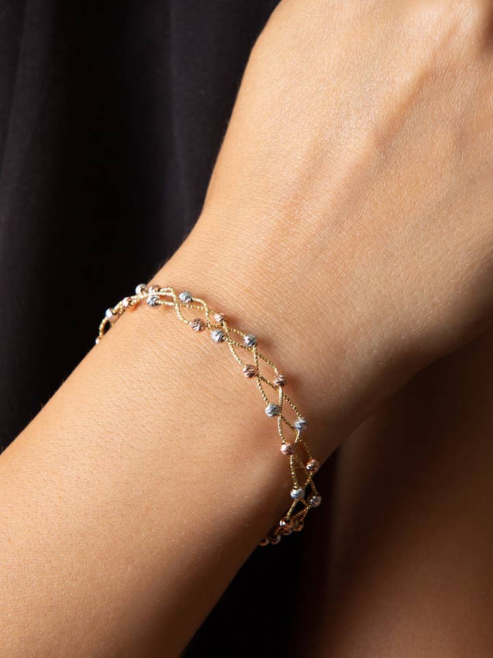 Wholesale Women's Doric Cluster 925 Sterling Silver Bracelet for wholesale by Volenia Silver