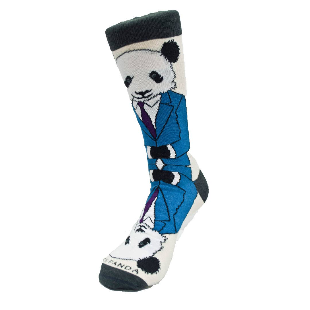 Sock Panda – Großhandel Socken - Unisex – Würdiger nachdenklicher Panda, der Anzugsocken trägt (Erwachsene Groß - Herrenschuhgrößen 42-46)3