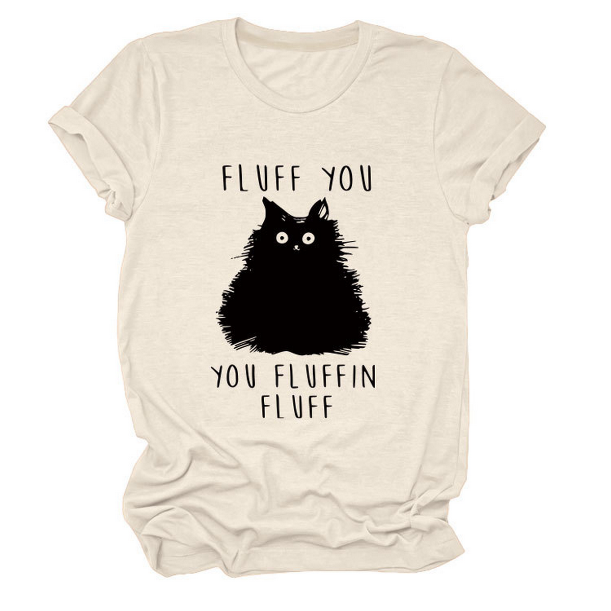 ACCITY - Wholesale Screen Printed T-Shirt - Women's - Women’s Graphic Tee – Fluff You Cat Print_CWTTSL05100
