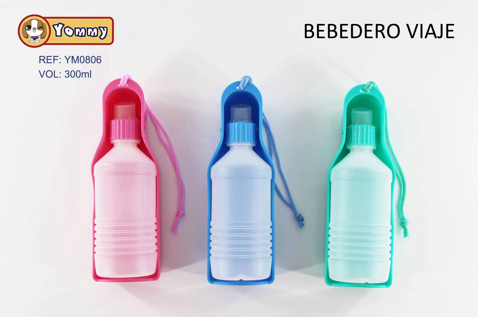 Amomi – Großhandel Haustiertrinkflasche – Hund – Reiseflasche für Haustiere in 3 Größen und Farben0