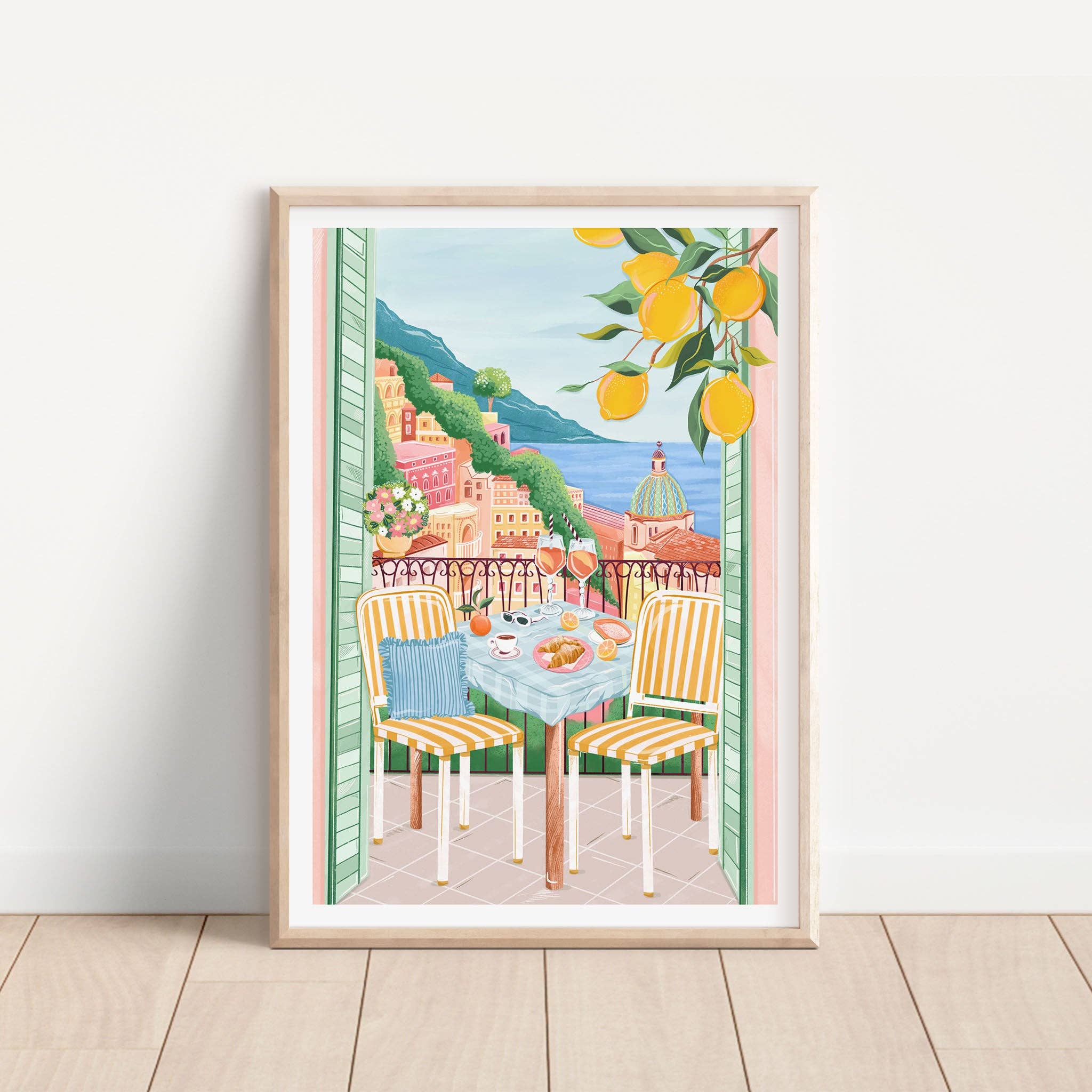 Simply, Katy - Vente Affiche d'art - Affiche de voyage de Positano, côte amalfitaine3