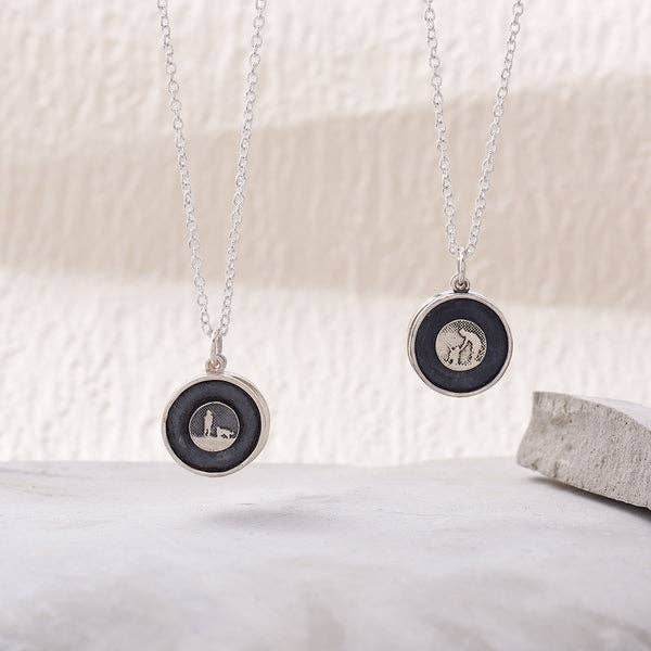 DOG LOVERS SILVER LOCKET, OXIDISED STERLING SILVER for wholesale by Charlotte Lowe