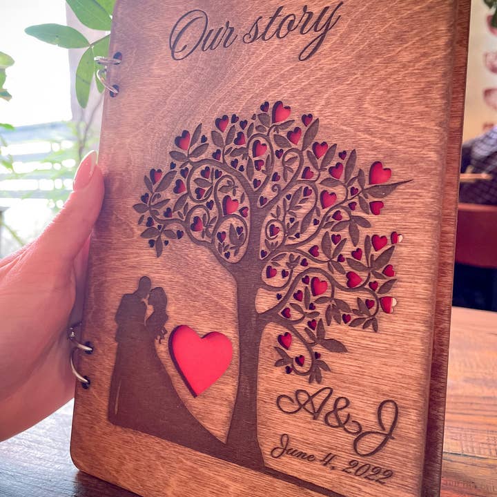 Cherish Deal – Großhandel Scrapbook – Unser persönliches Geschichtsbuch, Holz-Erinnerungsbuch für Paare