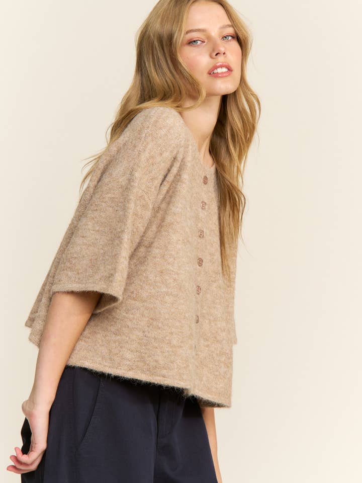 CANDESCENT - Wholesale Cardigan - Women's - Cropped Boxy Soft Knit Cardigan - LOU CARDIGAN30