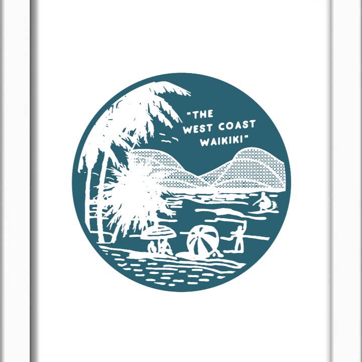 Framed West Coast Waikiki for wholesale by Port LBC