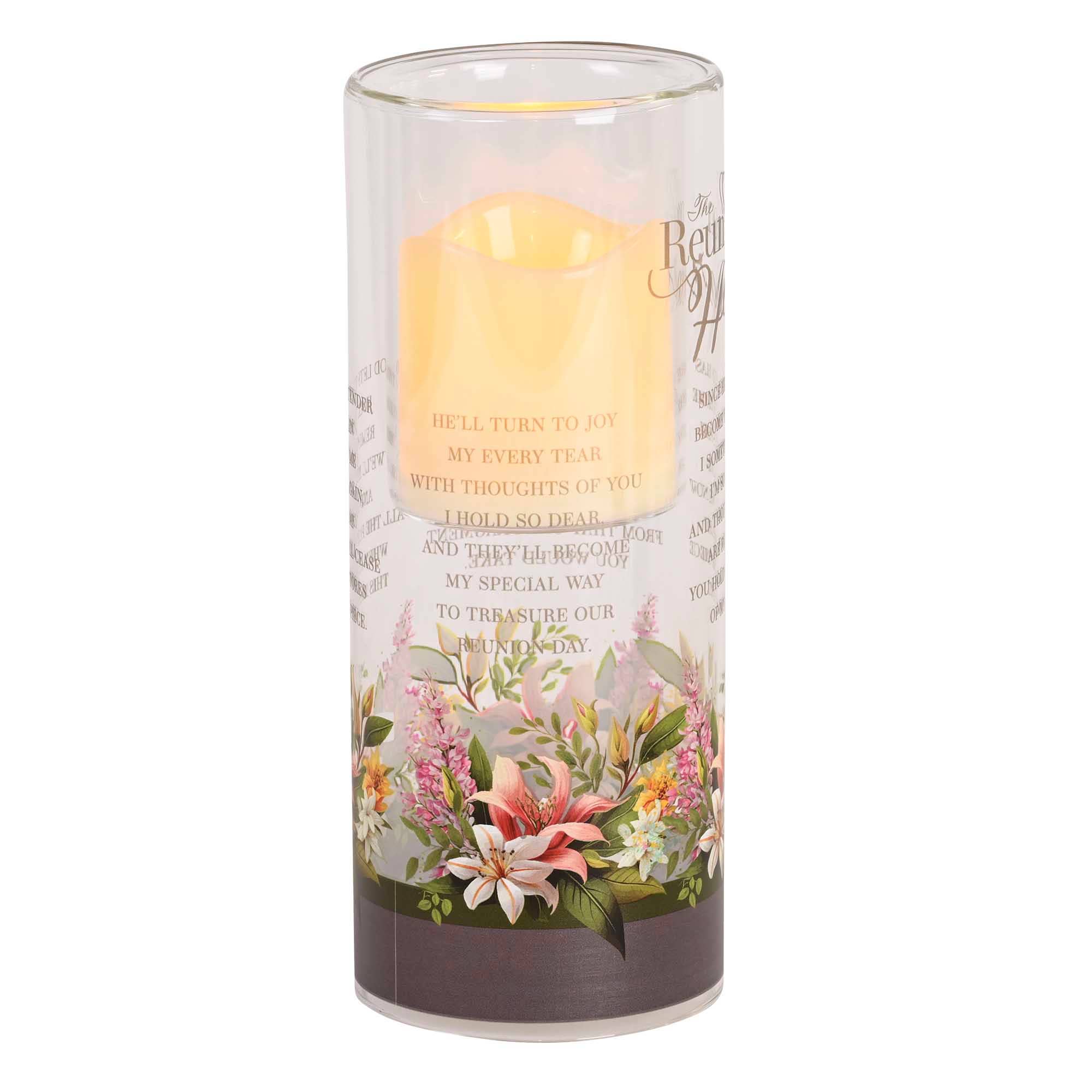 Dicksons – wholesale Flameless candle – Candleholder Floral Reunion Heart 10H3