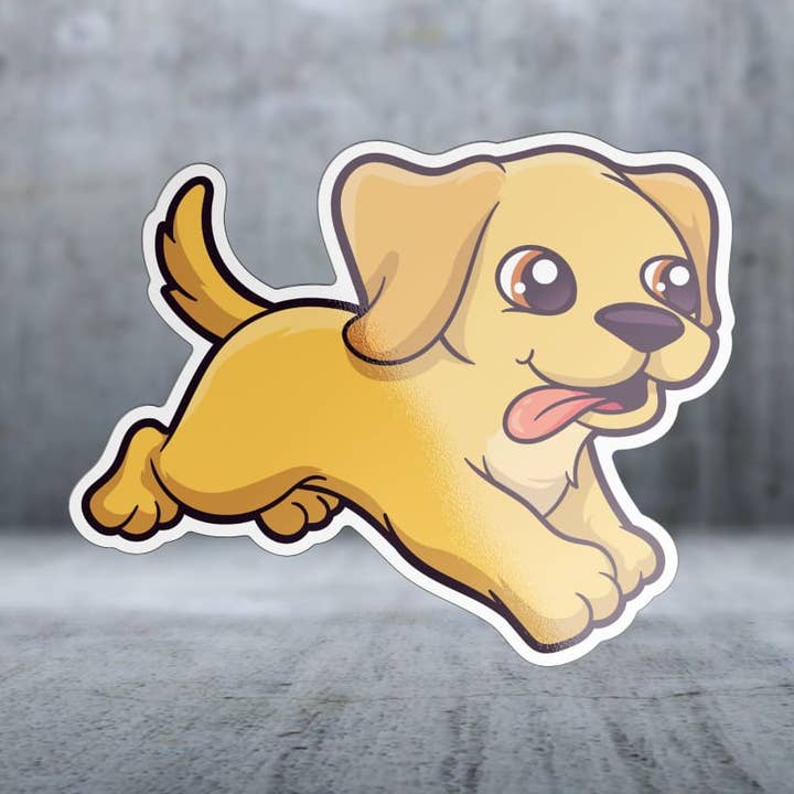Cartoon Labrador Retriever - Sticker voor wholesale door Two Feet Treats